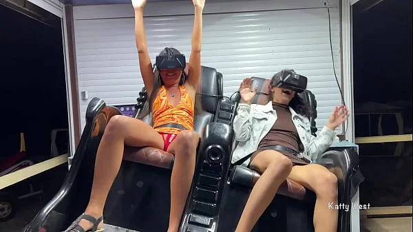 Upskirt Flashing in Public virtual reality with Katty West and Kate Rich