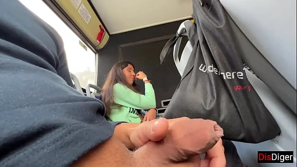 A stranger girl jerked off and sucked my dick in a public bus full of people