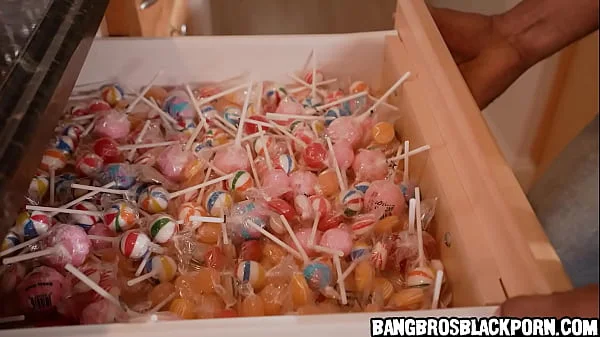 Black girl dressed with a nurse costume collecting more than just candies at this house...