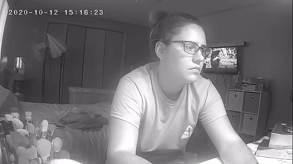 Slutty Teen Skips Homework to Masturbate to Porn Hidden Cam