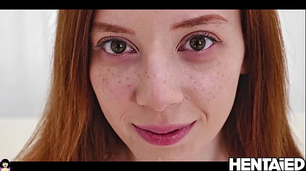 REAL LIFE HENTAI - Sweet petite Red head deep vagina & Bukkake - Lottie Magne