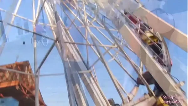 Ferris Wheel Blowjob Surprise!  / My Girl & Her 18yo Teen Friend Give Me a Super Risky Double Blowjob in Public