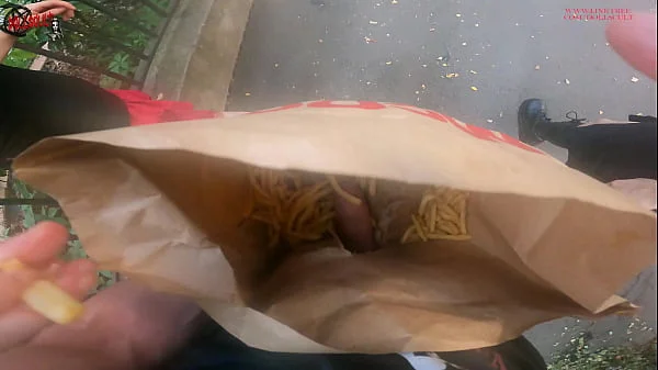 Public double handjob in the fries  b a g ...  I'm jerkin'it! A whole new way to love McDonald's!